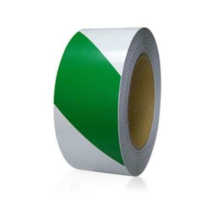 DIY INDUSTRIES Floormark - Green And White Stripe 2 In. X 100 Ft. 25-600-2100-685